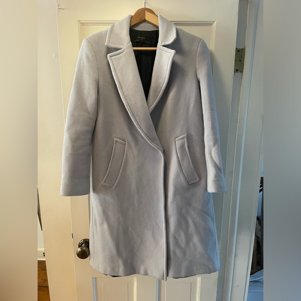 Light blue Zara coat (size S)